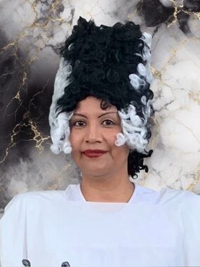 Rubie's Monster Bride Wig - Black and White Costume Wig